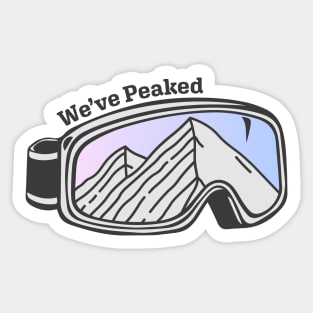 Sunset Mountain Ski Goggles | We've Peaked Sticker